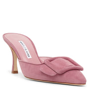 Maysale 70 pink suede mules