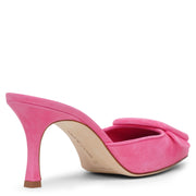Maysale 70 bright pink suede mules