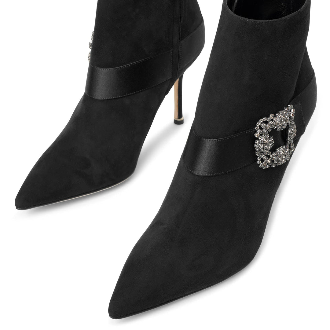 Manolo Blahnik Plinianu black suede ankle boots Savannahs