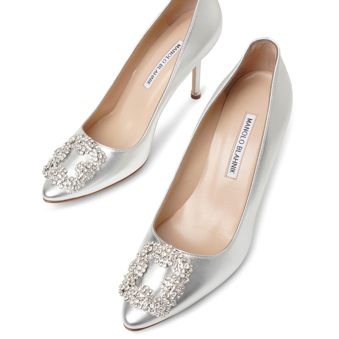 Manolo factory blahnik Silver heels