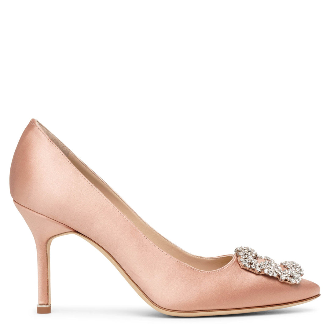 Manolo Blahnik | Hangisi 90 blush satin pumps | Savannahs