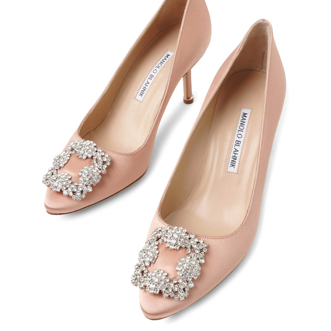 Manolo Blahnik HANGISI LACE 70 ピンクベージュ MB23129S-Manolo-Blahnik-