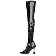 Begum latex over-the-knee boots