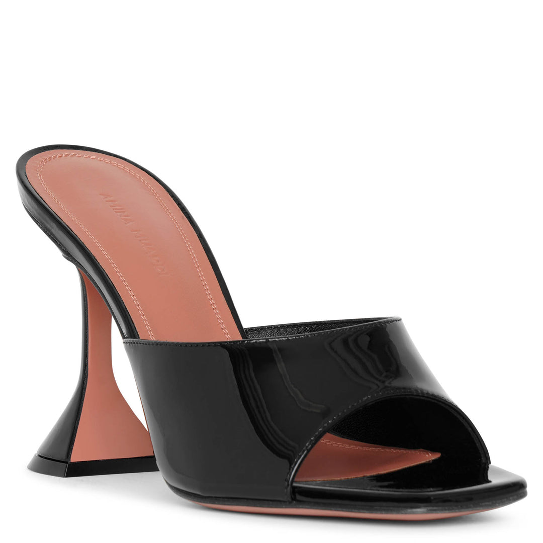 【関税&送料込】Amina Muaddi Lena Sandals In Patent Leather Amina Muaddi Lena Clear Patent Crisscross Slingback Sandals
