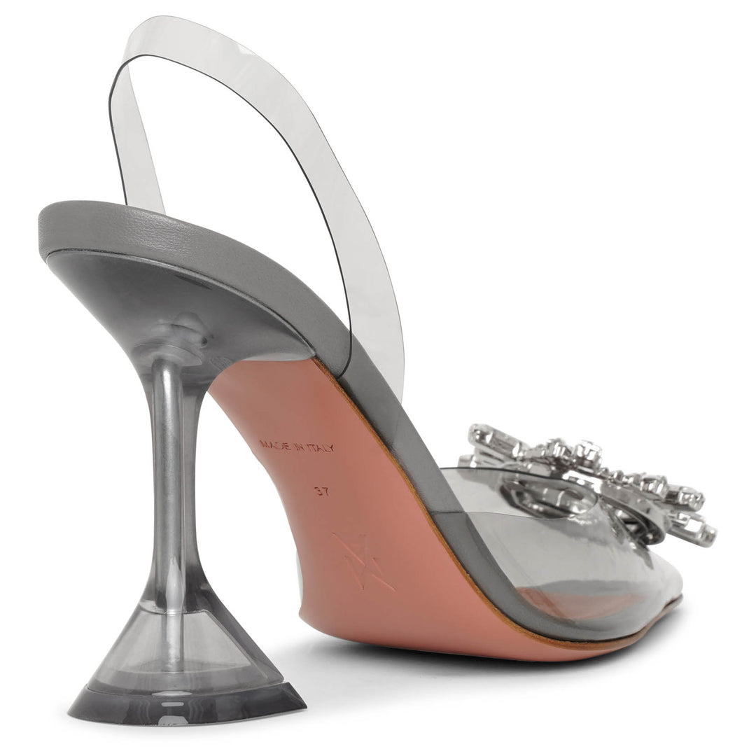Amina Muaddi | Begum sling crystal embellished pvc pumps