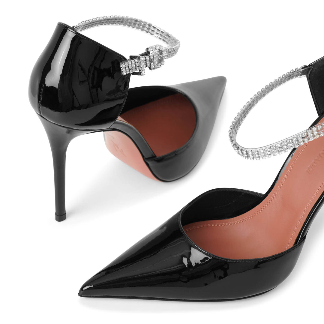 Amina Muaddi | Ursina embellished patent leather pumps