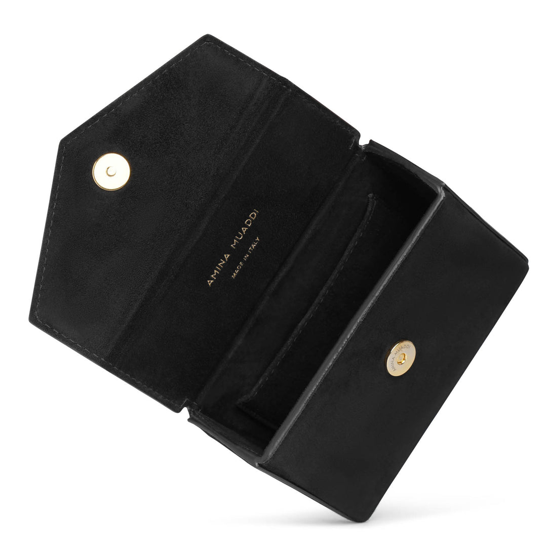 Amina Muaddi | Pernille black suede mini tote | Savannahs