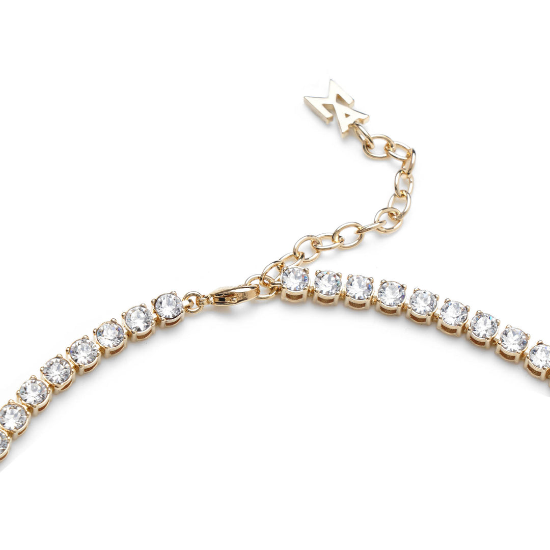 【関税込み】Amina Muaddi ゴールド テニスネックレス Amina Muaddi | Tennis necklace white and gold | Savannahs