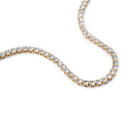 Tennis necklace white and gold