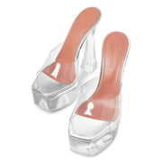 Dalida transparent pvc mule sandals