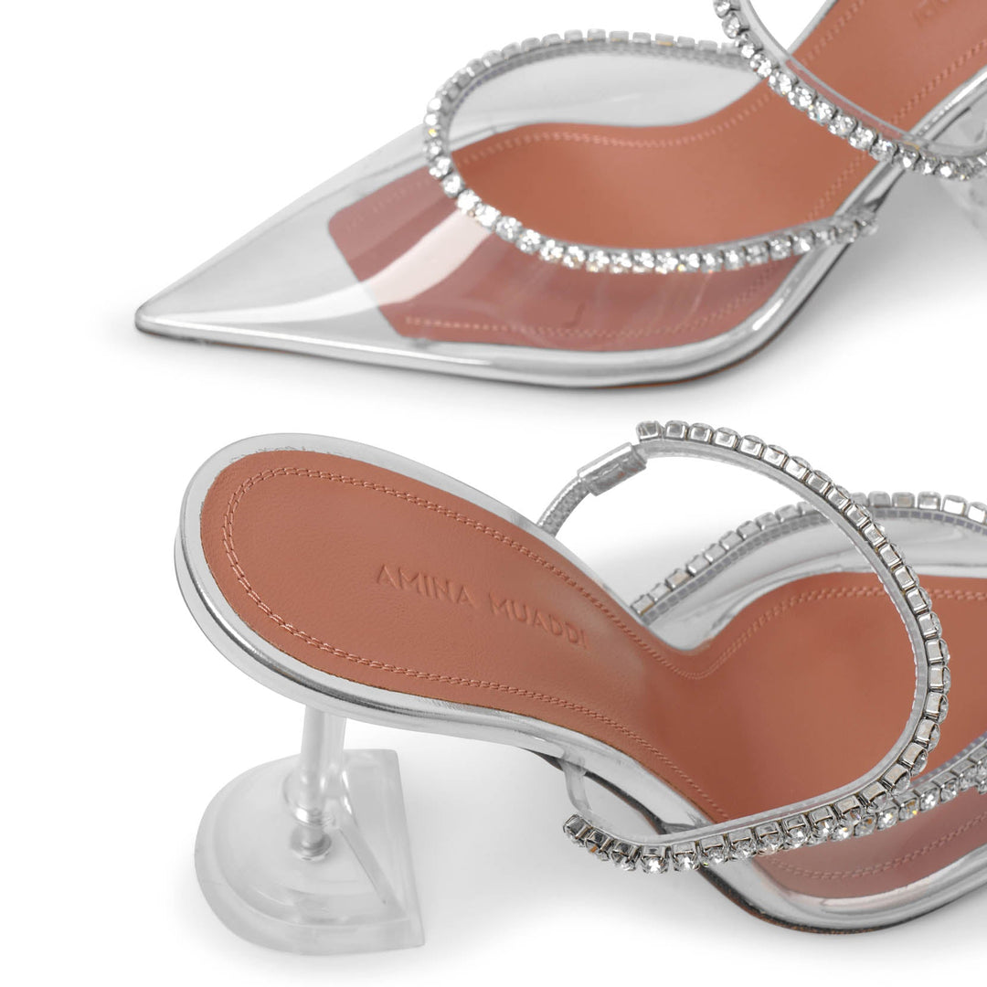 Amina Muaddi | Gilda transparent pvc mules | Savannahs