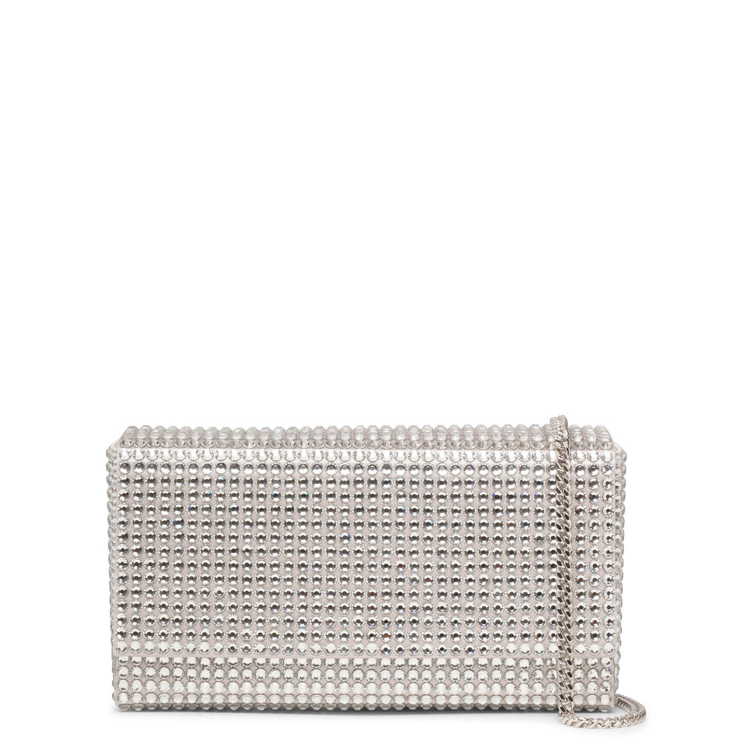 クラッチバッグ AMINA MUADDI PALOMAMINI Clutches Bags.. Silver Superamini Paloma Clutch Baby Pink Satin And Light Rose Crystals