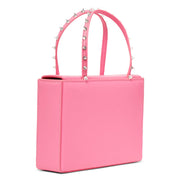 Julia pink leather tote bag