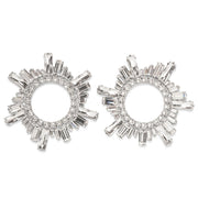 Begum white crystal earrings