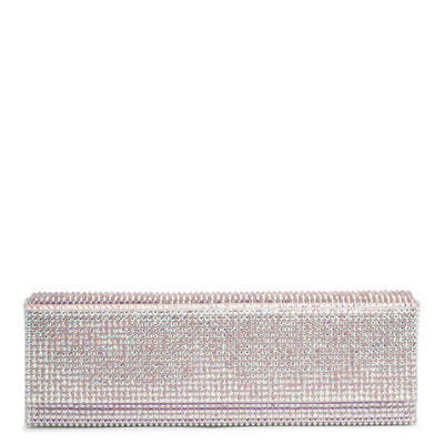 Amini Paloma silver crystal clutch