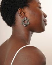 Mini Begum black crystal earrings