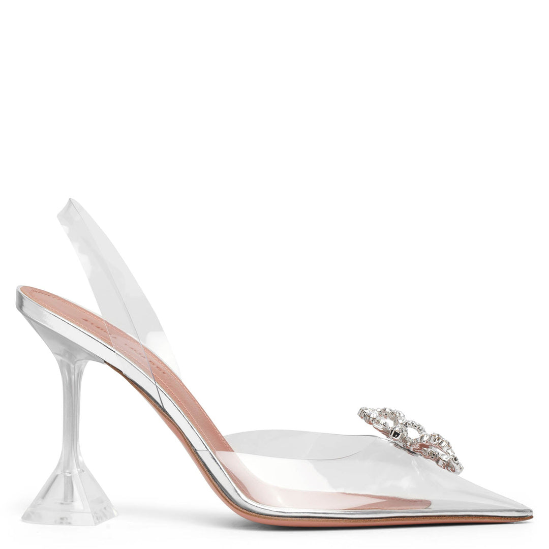 【関税込み】Amina Muaddi ホワイト Rosie Sling 60 ヒール Rosie Glass Sling 60 Transparent Pvc