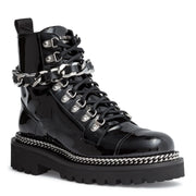 Army black patent leather boots