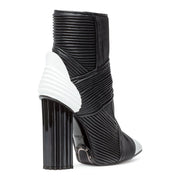 Irina black leather boots