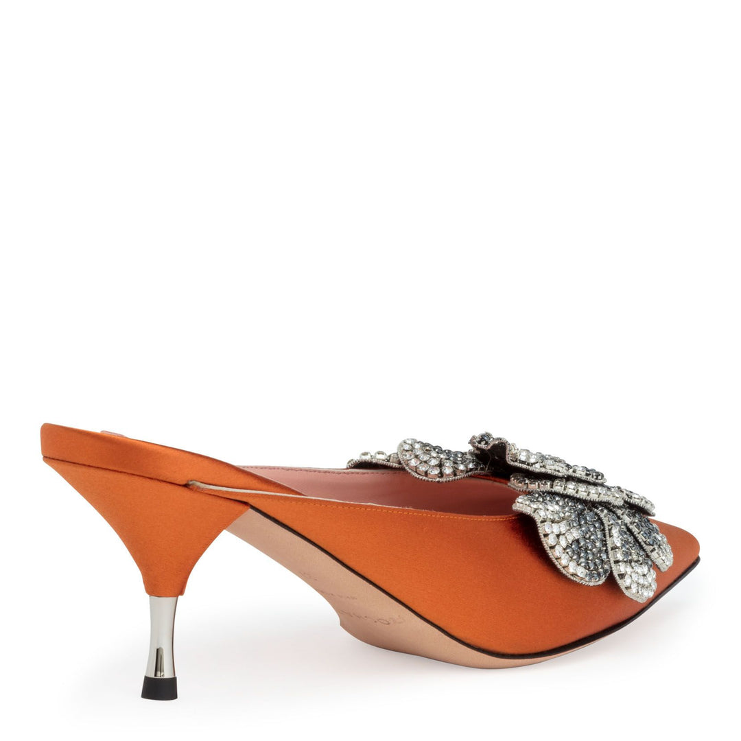Rochas | Orange 60 crystal embellished mules | Savannahs