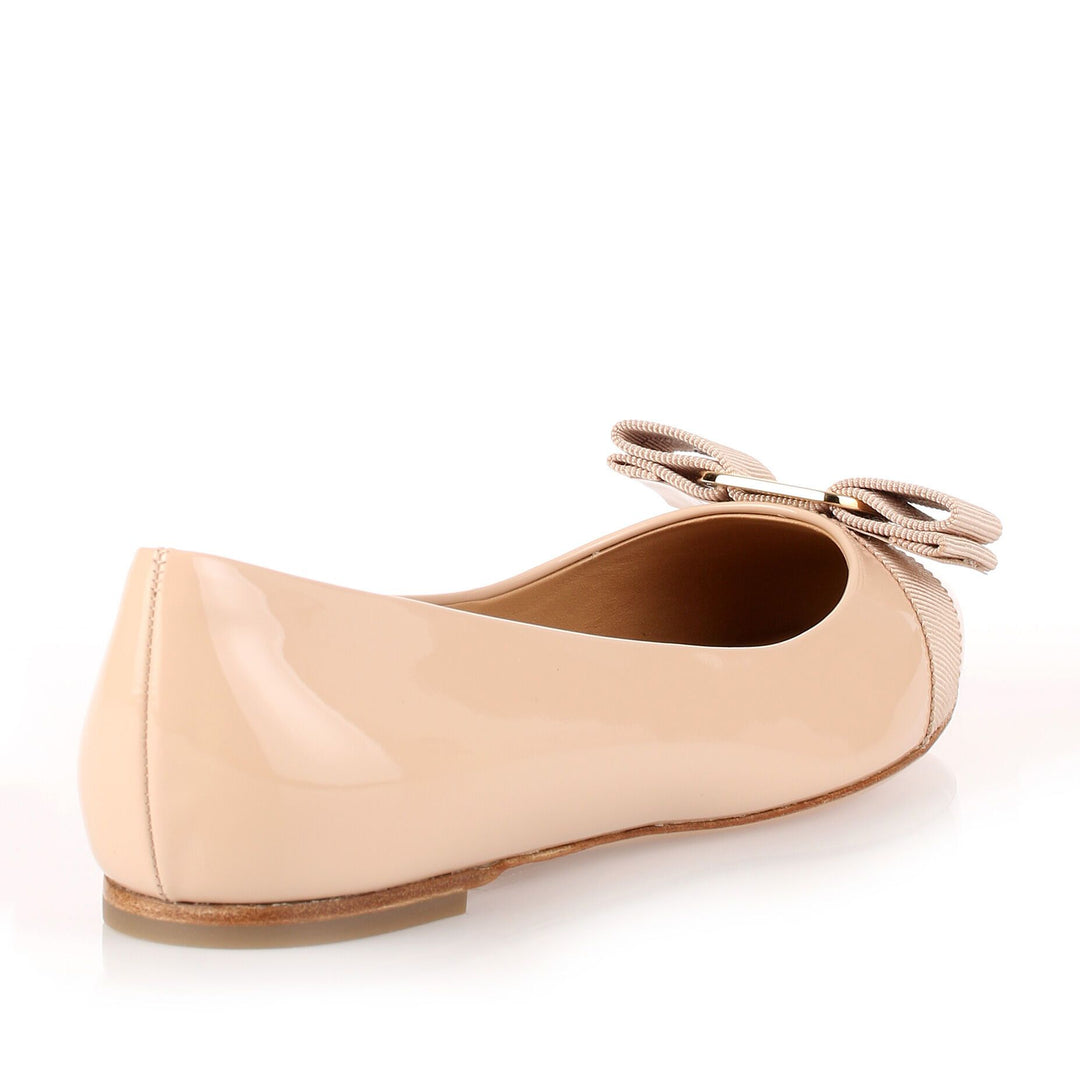 Ferragamo | Varina patent nude ballerina | Savannahs