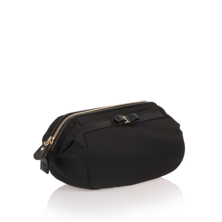 Black Nylon Cosmetic Bag