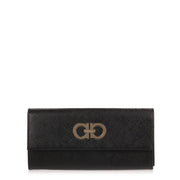 Black Double Gancio Continental Wallet