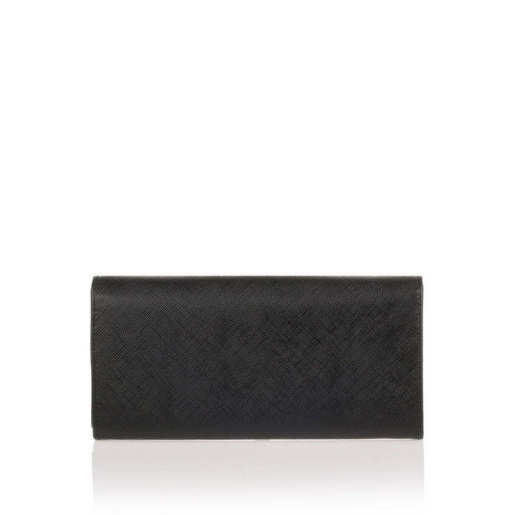 Black Double Gancio Continental Wallet