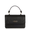 Seila black grainy leather tote