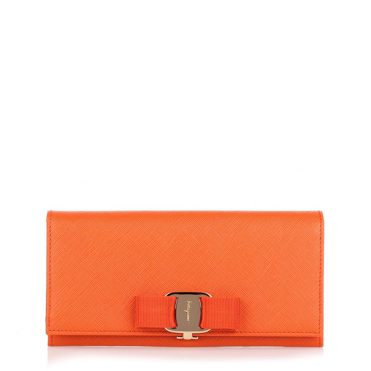 Orange Vara continental wallet