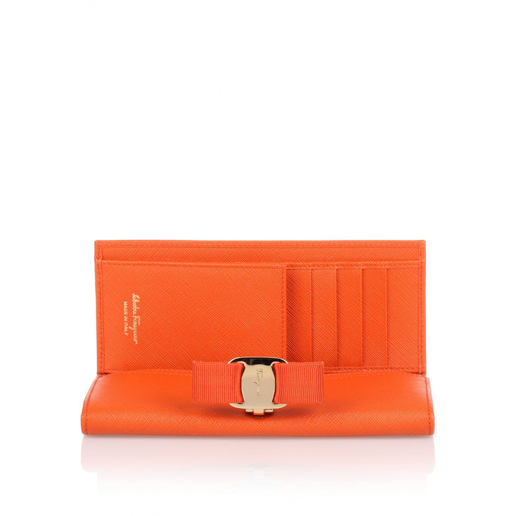 Orange Vara continental wallet