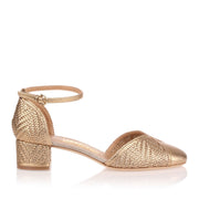 Edda metallic gold leather sandal