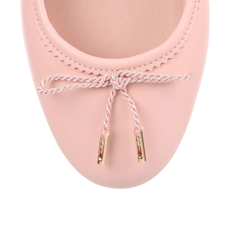 Enea light pink nappa ballerina