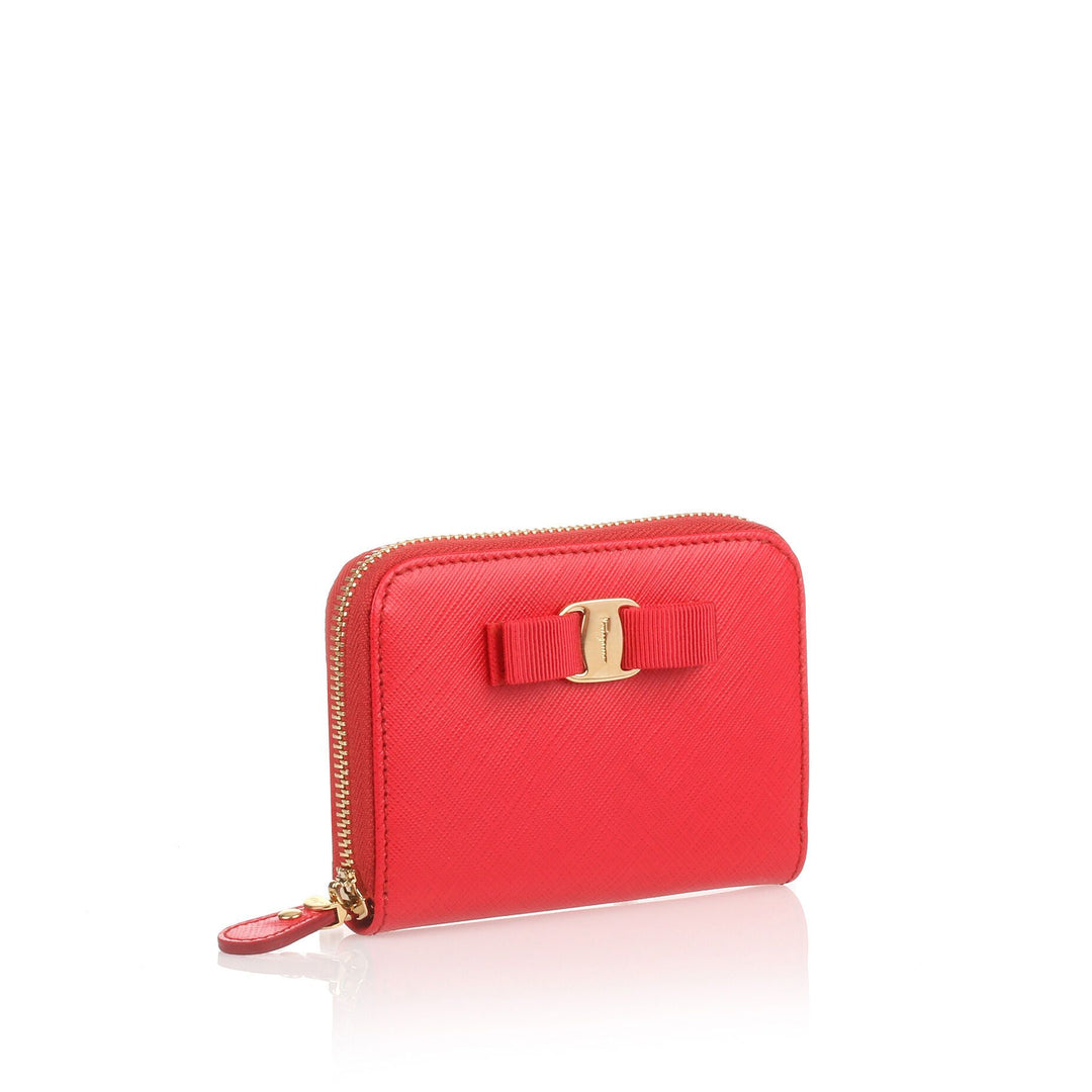 Ferragamo Bright red Vara small wallet Savannahs