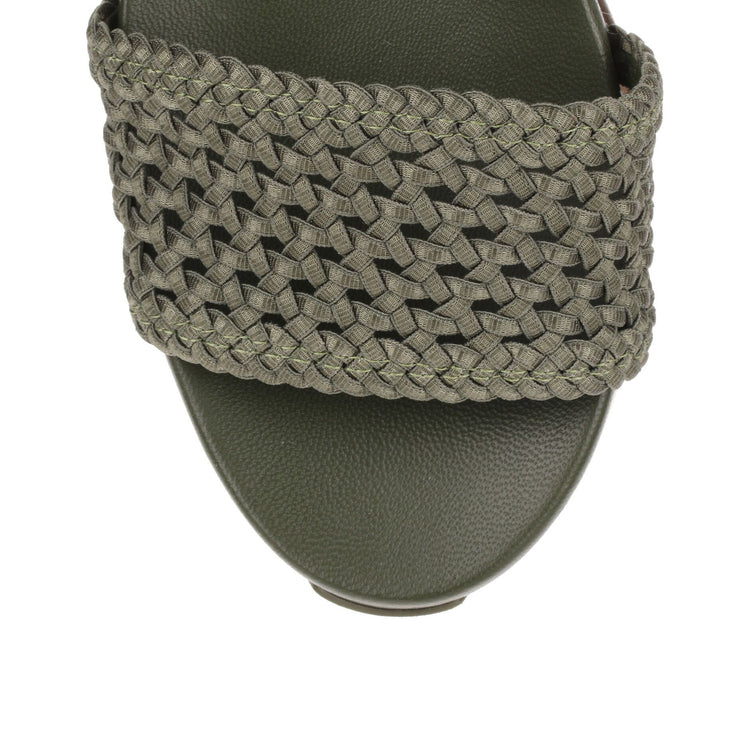 Edam khaki braided sandal