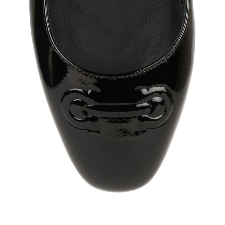 Broni black patent leather ballerinas