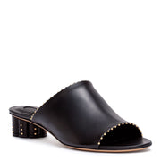 Rubiera 30 black leather studded mule