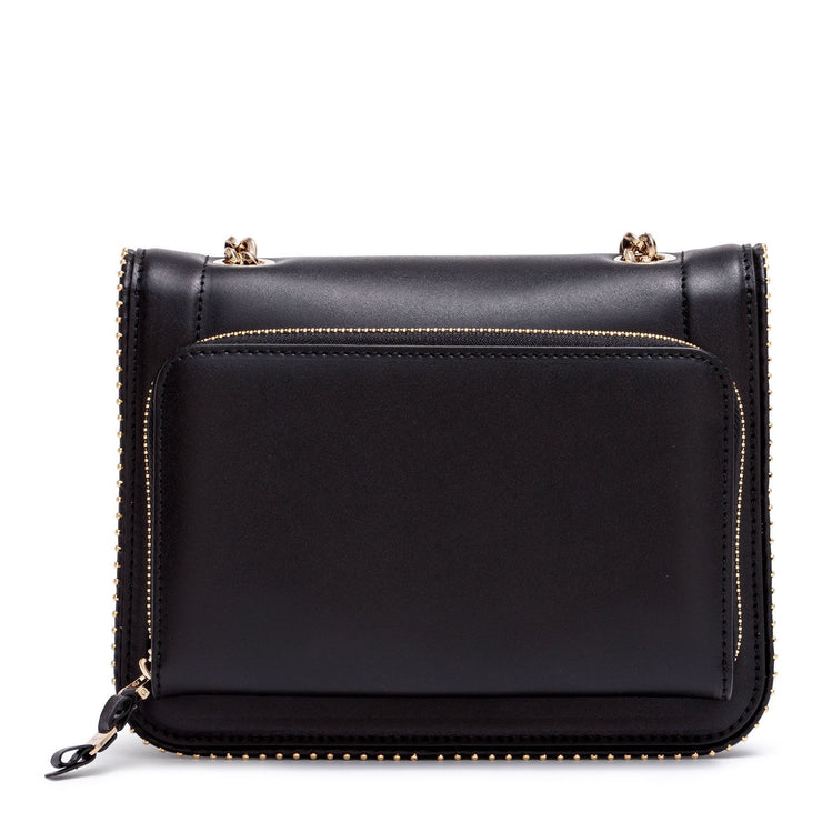 Vara Rainbow black leather shoulder bag