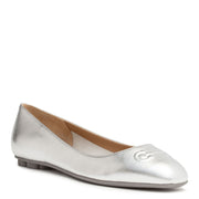 Broni 10 metallic silver leather ballerinas