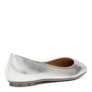 Broni 10 metallic silver leather ballerinas