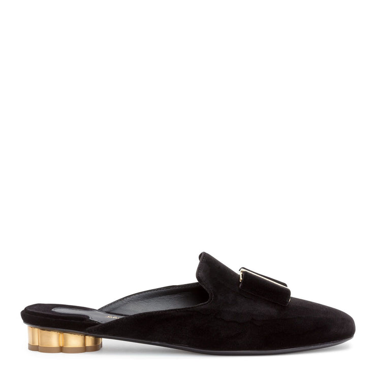 Sciacca black velvet flats