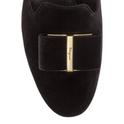 Sciacca black velvet flats