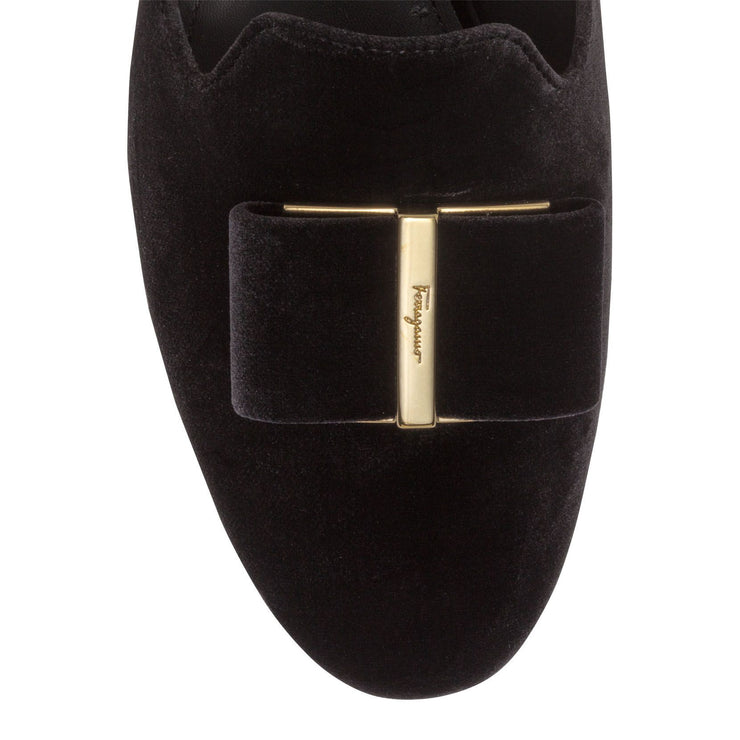 Sciacca black velvet flats