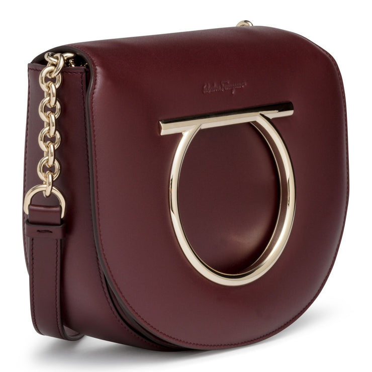 Margot Gancino Vela burgundy leather bag