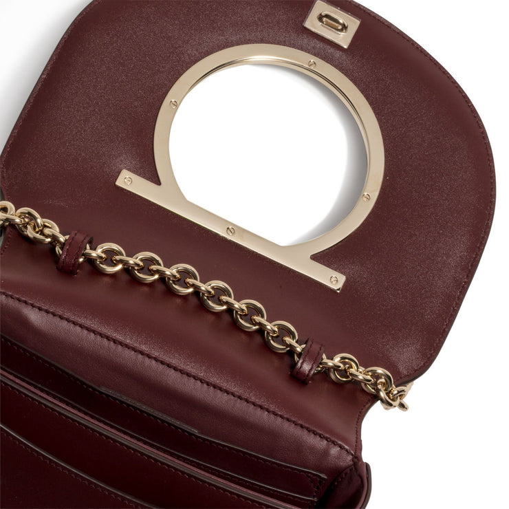 Margot Gancino Vela burgundy leather bag