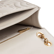 Gancino quilting light beige leather matelasse bag