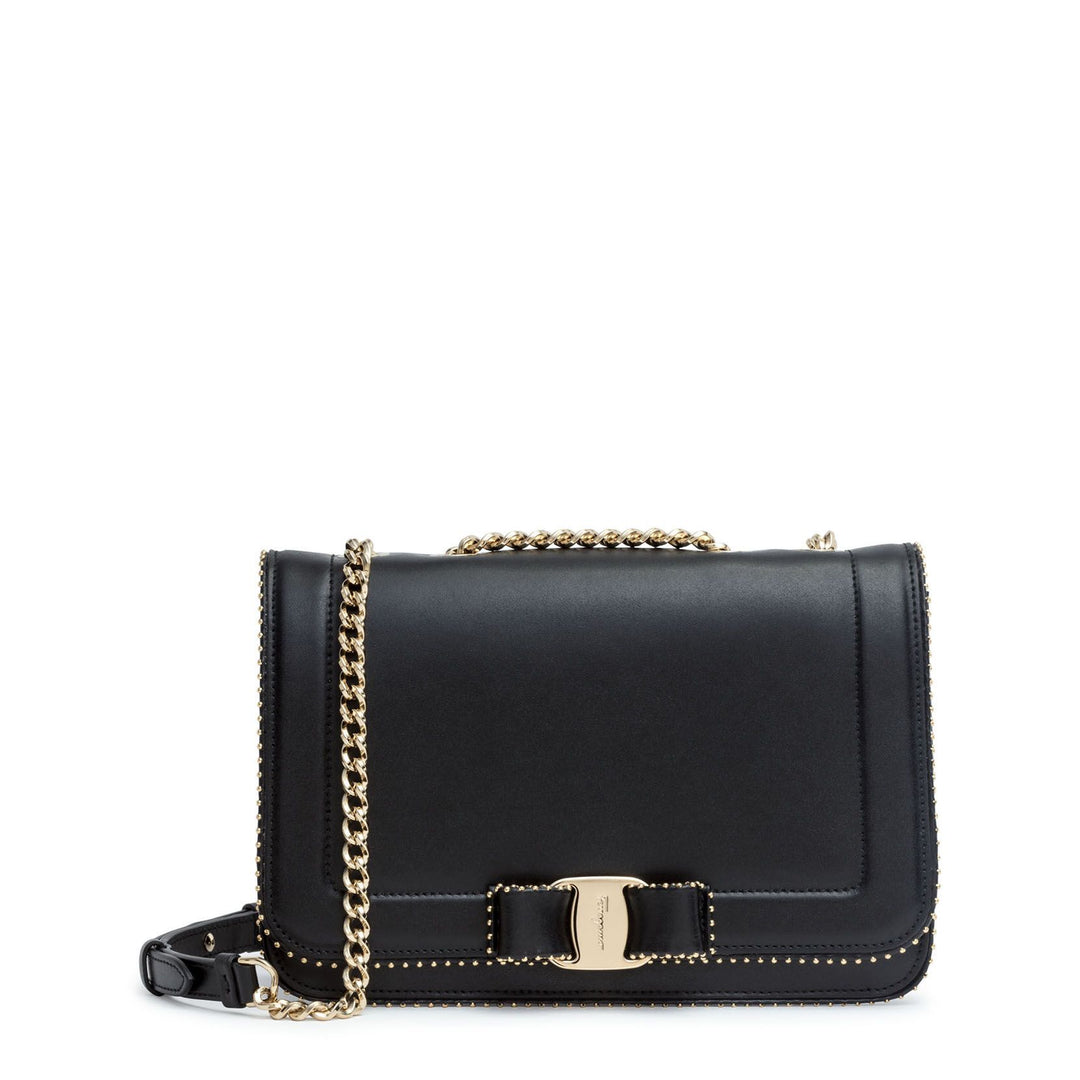 Ferragamo | Vara Rainbow studs black bag | Savannahs
