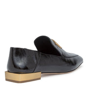 Lana black patent loafers
