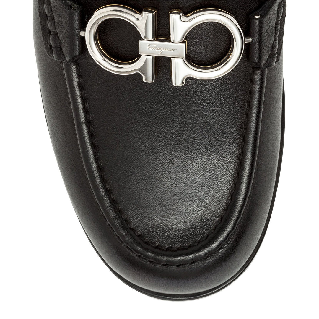 Ferragamo Viggio black gancini mules Savannahs