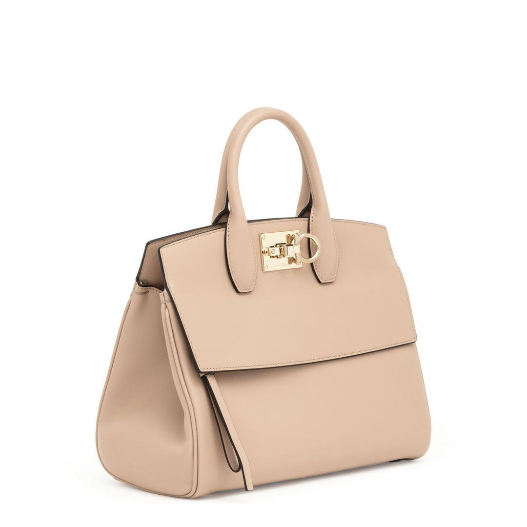 関税込 FERRAGAMO Leather The Studio Handbag SF22151B-Ferragamo-The-Studio-